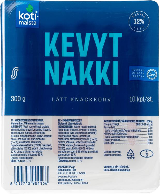 Kotimaista Kevyt Nakki 300g